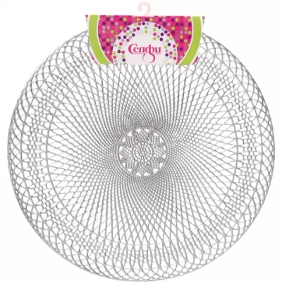 Салфетка плетеная 38см «Кружево» серебро