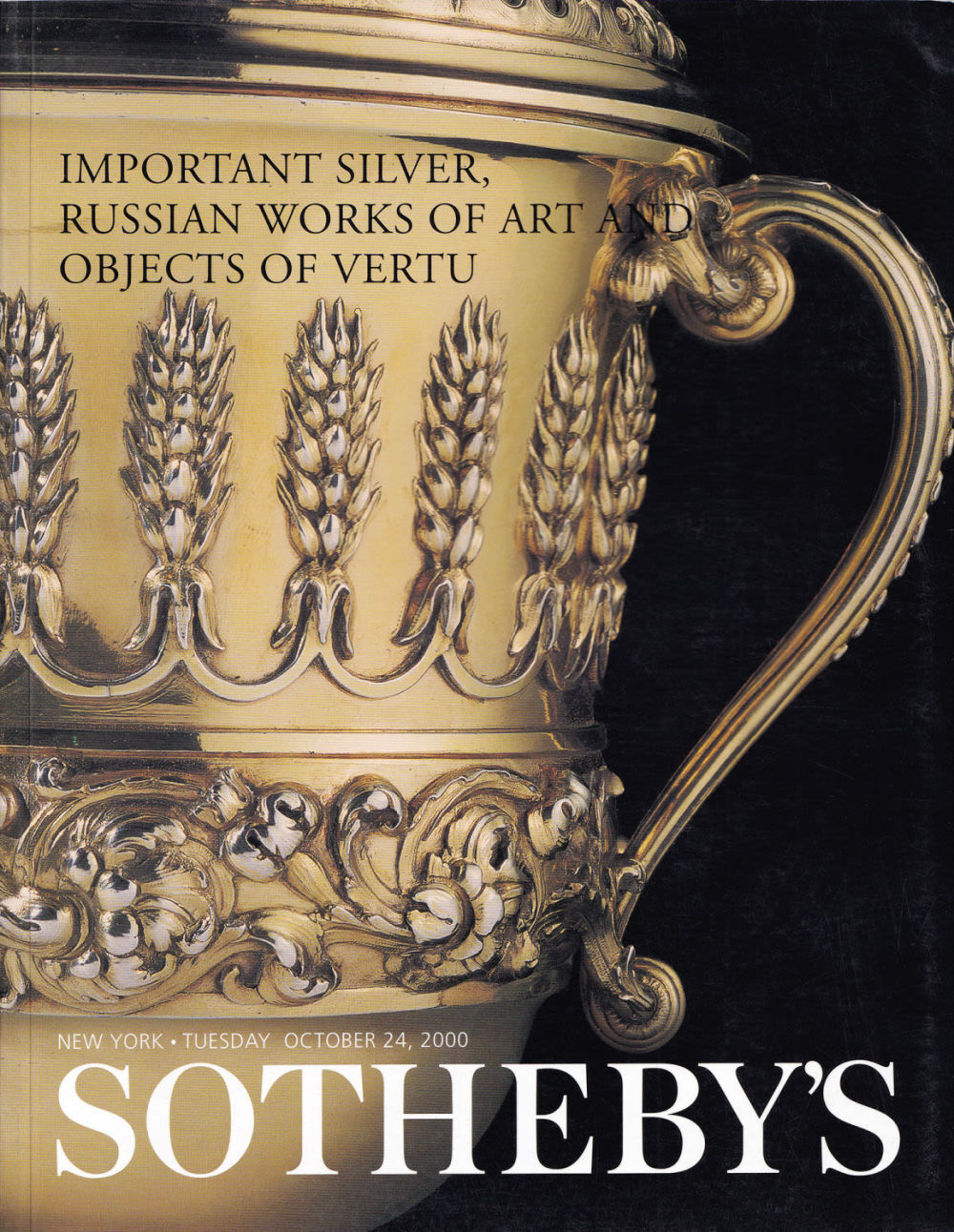 Каталог аукциона Sotheby's, Нью-Йорк, Шедевры серебра, русское декоративно-прикладное искусство и предметы роскоши от 24 октября 2000 года