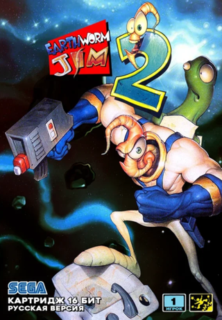 Картридж Earthworm Jim 2  (SEGA, русская версия)