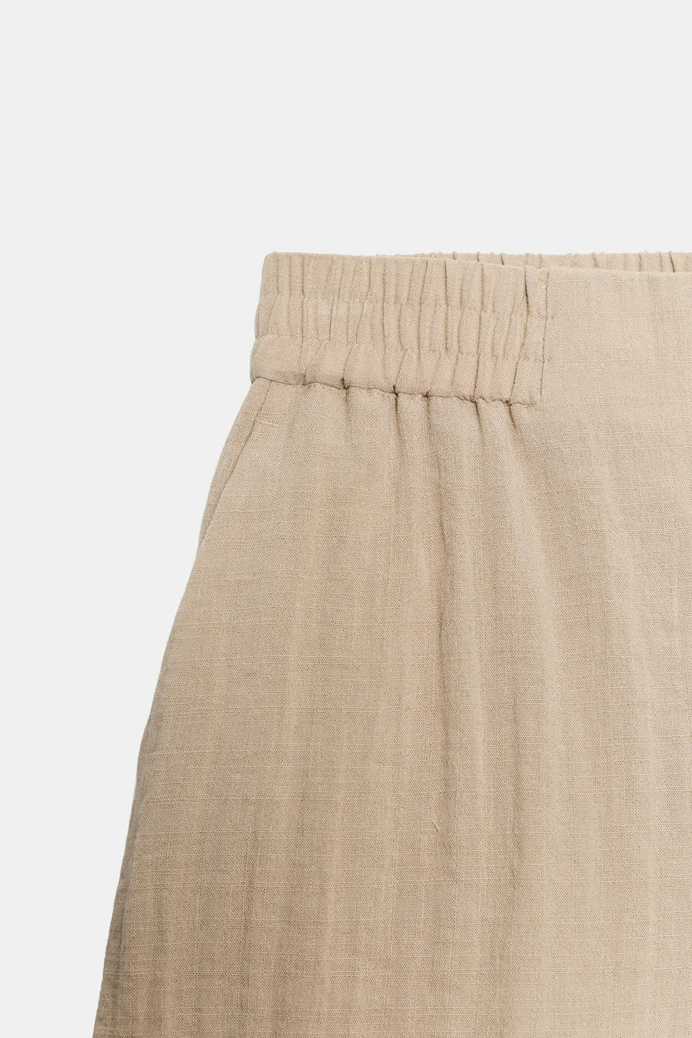 ZARA ШОРТЫ С ОТВОРОТАМИ, ПЕСОЧНЫЙ