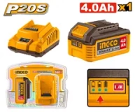 Набор аккумулятор и зарядное устройство АКБх4Ач и ЗУх2А INGCO FBCPK1012 INDUSTRIAL