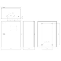 Корпус металлический навесной ЭРА SIMPLE ЩУ-3-1-0 (395x310x155) IP54 У2 серый | Корпуса металлические учетно-распределительные