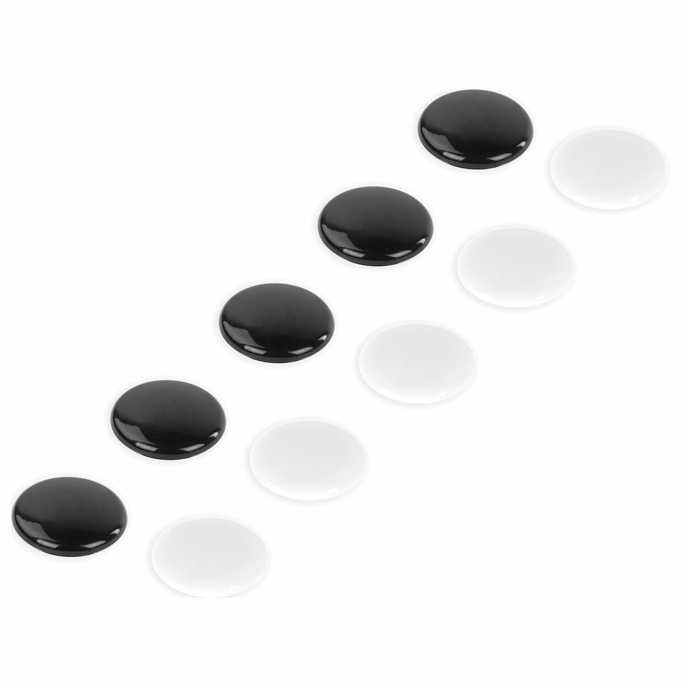 Магниты BRAUBERG "BLACK&WHITE" УСИЛЕННЫЕ 30 мм набор 10 шт. черные/белые (6 штук в упаковке)