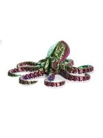 Осьминог гибкая игрушка антистресс, 3D печать, красно-сине-зеленый