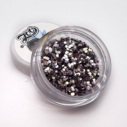 1722 Шестигранники 1 мм "Диско соты" 2 г розовый