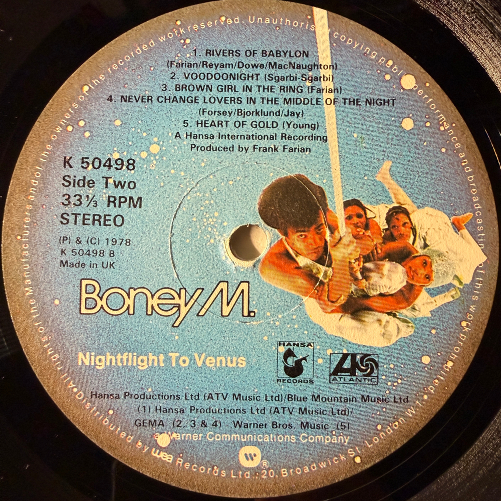 Boney M. – Nightflight To Venus (Англия 1978г.)
