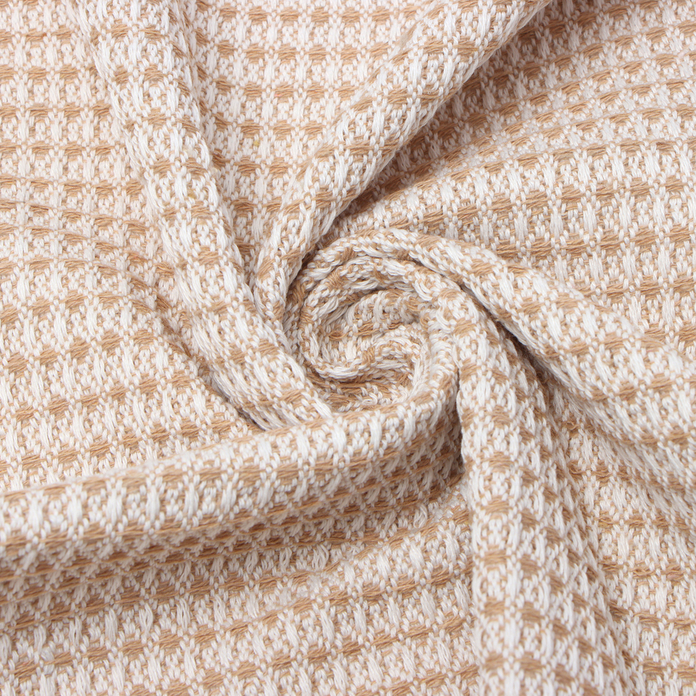 Плед Вафельный 130*180см , цв.бежевый,80%хлопок, 20% п/э