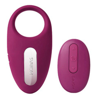 Фиолетовое эрекционное виброкольцо 3см c пультом ДУ Svakom Winni Remote-controlled Vibrating Cock Ring Sring-02 W