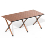 Стол кемпинговый складной DC-5003, 114*59*43 см, цвет: орех, каркас алюминий, ТуристМастер