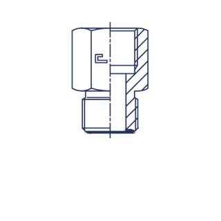 Адаптер AS D06 ORFS 9/16 - 14x1.5