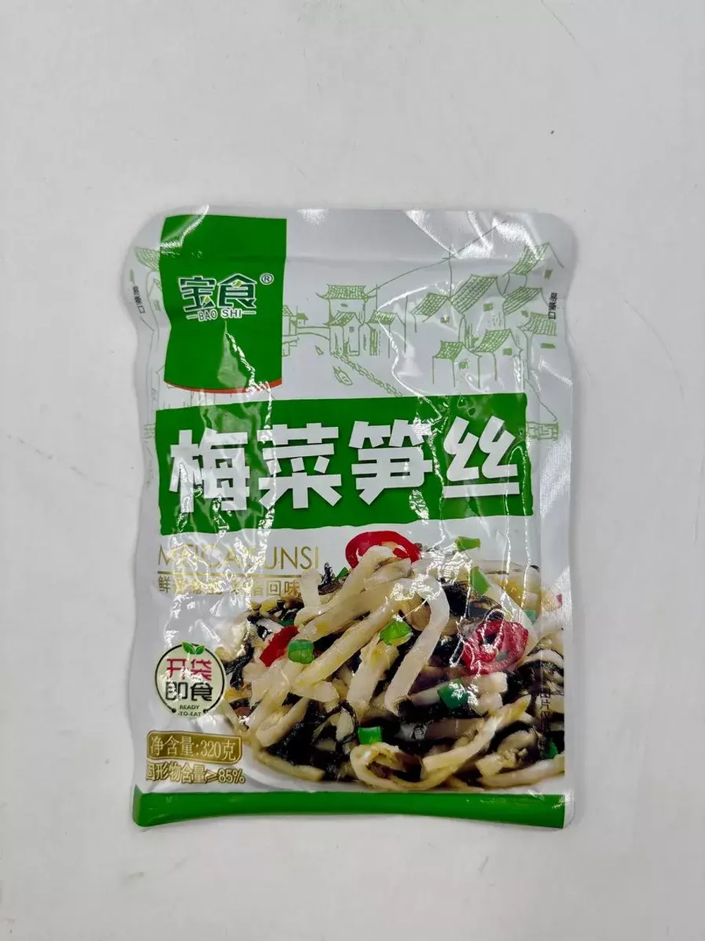 Ростки горчицы и побеги бамбука маринованный салат Baoshi