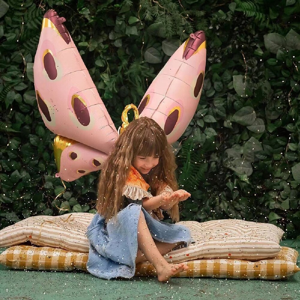 Шар 3D (45""/114 см) Фигура, Бабочка, Карнавальные крылья, Розовый, 1 шт. Ж18