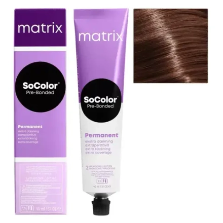Matrix SoColor Pre-Bonded Крем-краска для седых волос 506M темный блонд мокка, 90мл
