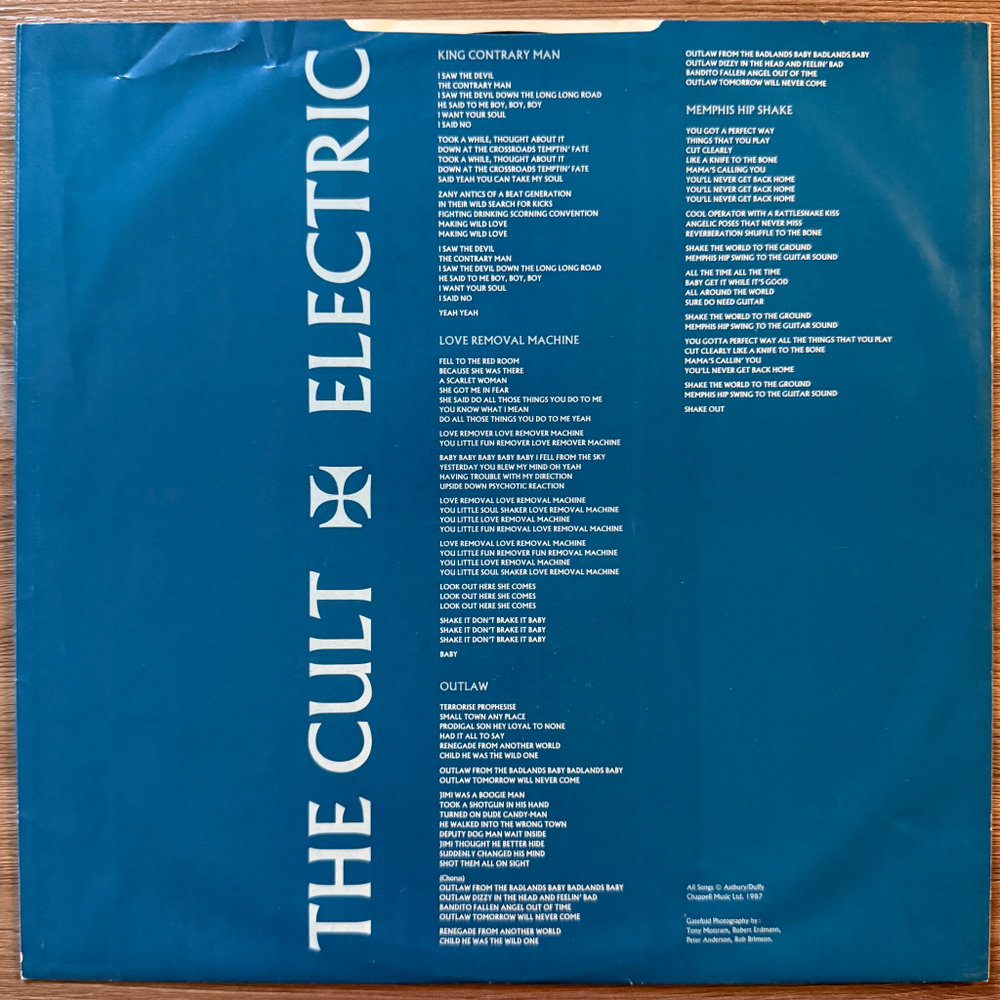 The Cult ‎– Electric (Англия 1987г.) Т