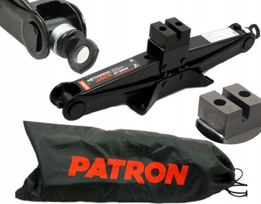 Домкрат механический ''ромб''2т (h min 110мм, h max 390мм, L-425мм) в водоотталкивающем чехле PATRON P-ST-2000