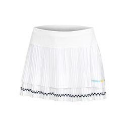 Женская теннисная юбка Lucky in Love Finish Line Pleated Skirt Women - White, Black