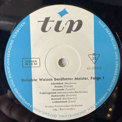Винтажная виниловая пластинка LP Сборник Классической Музыки Beliebte Weisen Beruhmter Meister, Folge 1 (Германия 1970)