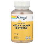 Solaray, мегавитамин B-Stress, замедленное высвобождение, 120 растительных капсул
