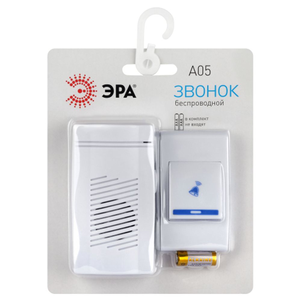 Звонок дверной ЭРА A05 беспроводной, белый