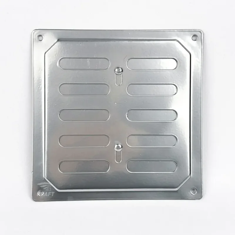 Решетка металлическая регулируемая 155х155 хромированная