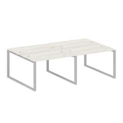 Metal System Рабочая станция на 4 места на О-образном м/к БО.СМ-4.2 Дуб Наварра/Металл Серый 2400*14