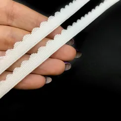 Резинка отделочная белая 10 мм (цв. 001), 605/10