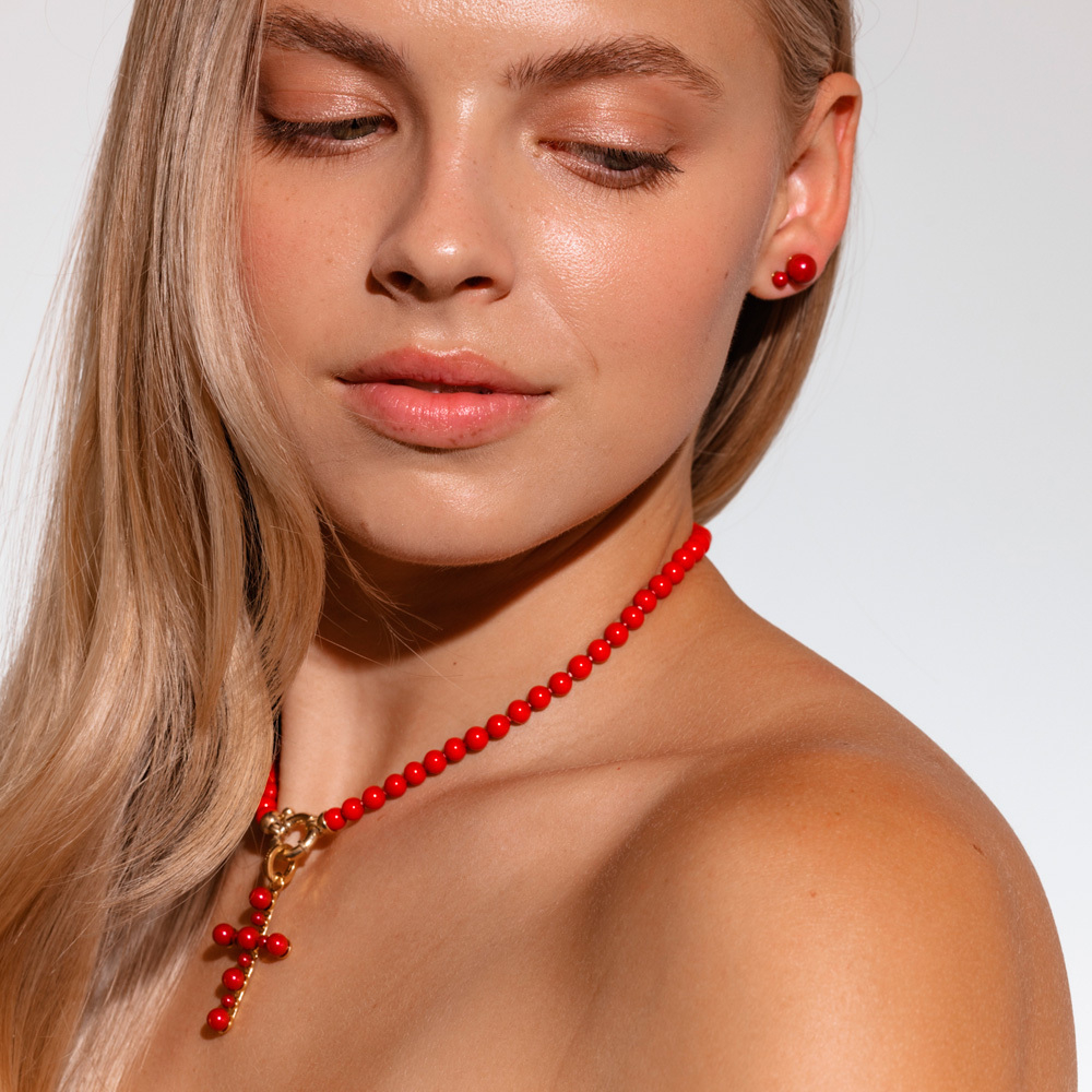 Подарочный комплект Majorica: колье и серьги Grace