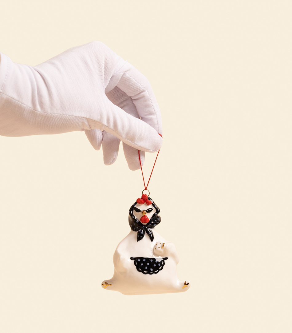 Ёлочная игрушка – Курица в платке | Александра Маврина