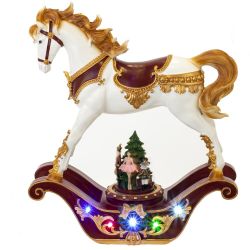 GAEM Фигурка декоративная "Лошадка-качалка", (подсвет, муз, 3хАА, н/п), L32 W11 H37 см