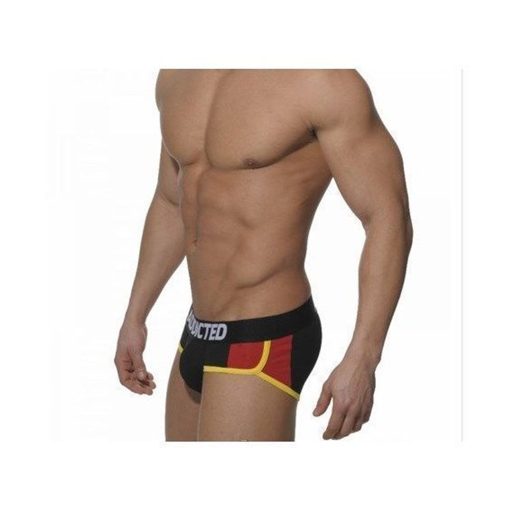 Мужские трусы брифы черные с красными вставками по бокам Seobean Addicted Germany