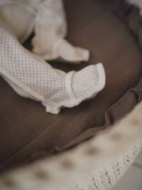 Слип на кнопках с крылышками "Молоко" из ажурного хлопка 0+