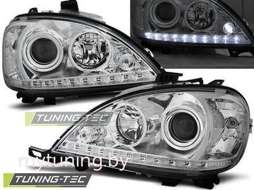 Передние фары Mercedes ML W163 daylight chrome