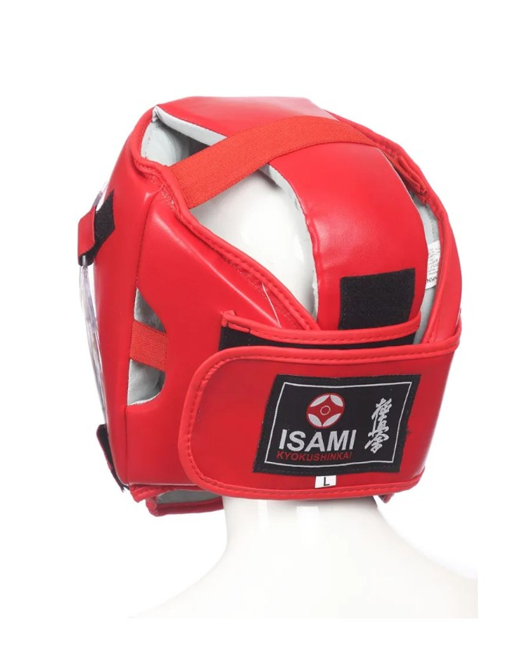 Шлем для всестилевого каратэ со съемной маской (красный)