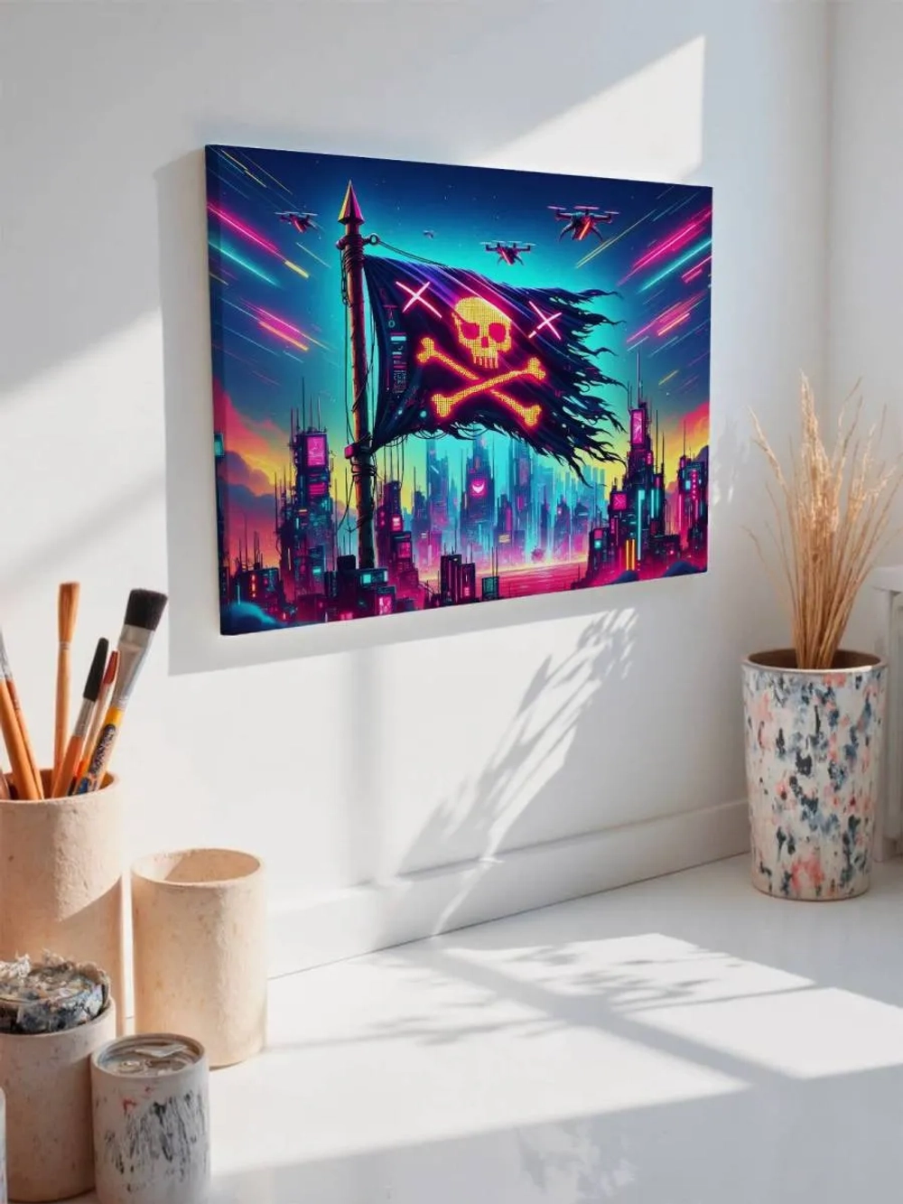 Картина на стену 40 X 50 Пиратский флаг