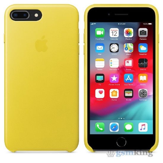 Leather Case iPhone 8/7 Plus Spring Yellow «Жёлтый бутон»