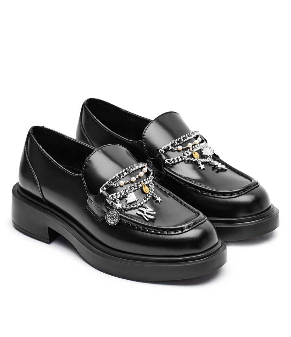 Кожаные лоферы MACIE Karl Lagerfeld - черный(KL41214)