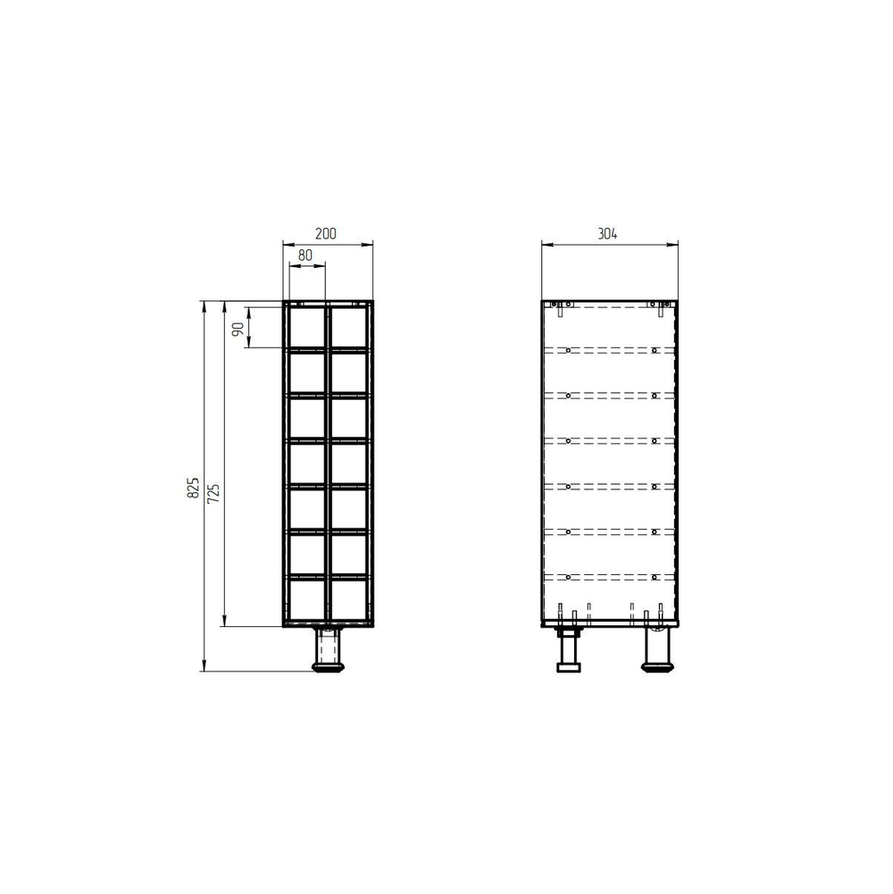 Кухня Севилья 340 см без столешницы (12 модулей), белый ЛДСП / массив дуба