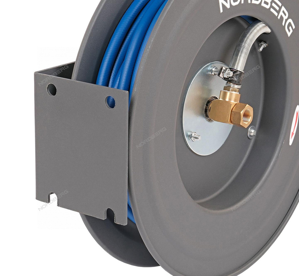 NORDBERG (HR1215RPVC) Шланг воздушный на стальной катушке, гибридный PVC 12х18 мм, 15 м