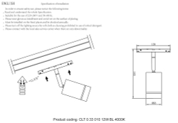 Светильник трековый магнитный Crystal Lux CLT 0.33 010 12W BL 4000K