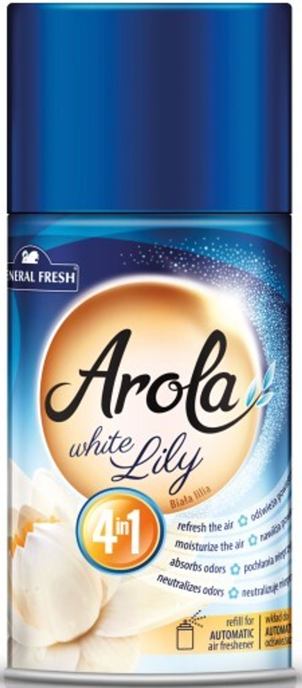 Сменный баллон к освежителю воздуха Arola "Green Delight" (250 мл) white lily (белая лилия)