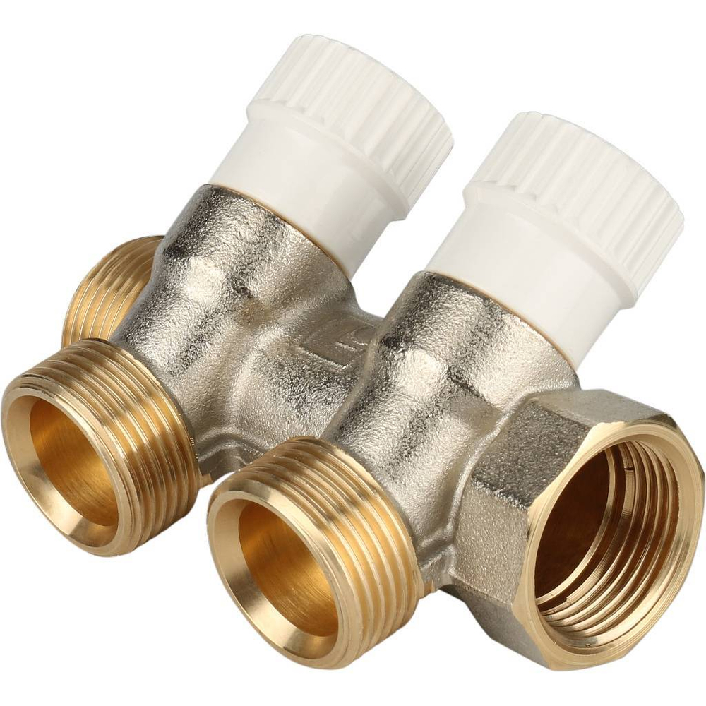 Коллектор распределительный STOUT 3/4" на два отвода 3/4" евроконус