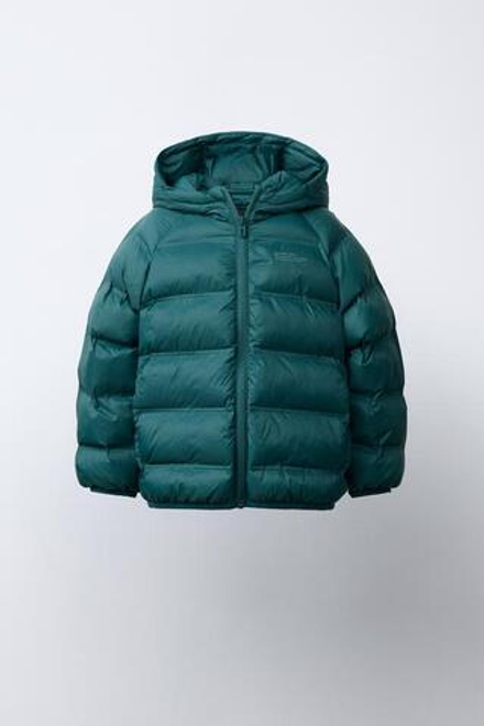 ZARA ЛЕГКАЯ НЕПРОМОКАЕМАЯ КУРТКА, ЗЕЛЕНОВАТО-СИНИЙ