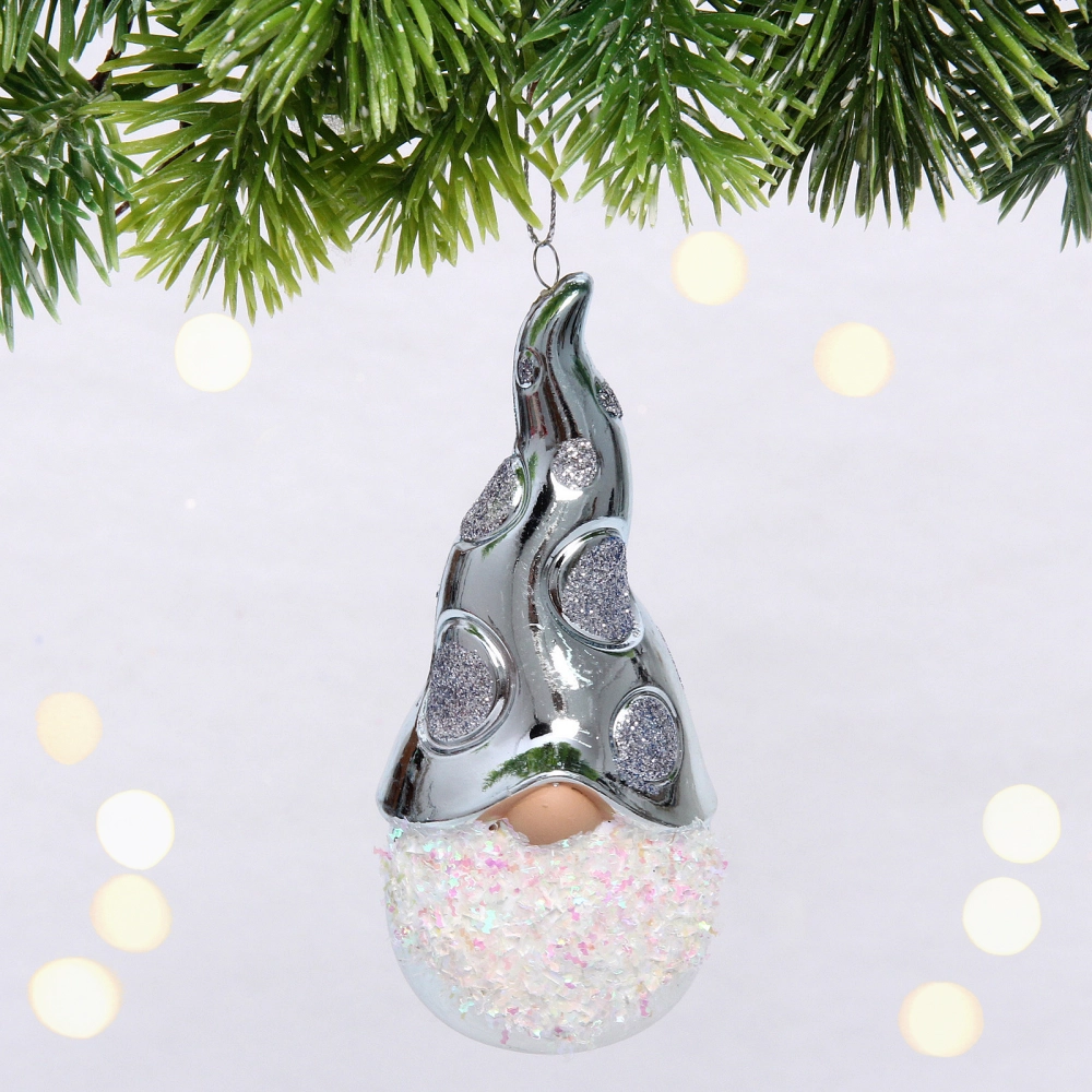 Елочная игрушка «Новогодний лесовичок» 5,5*6*12,5 см, голубой