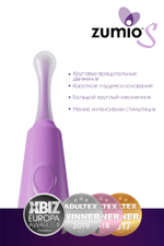Стимулятор клитора с ротацией Zumio S фиолетовый 18 см