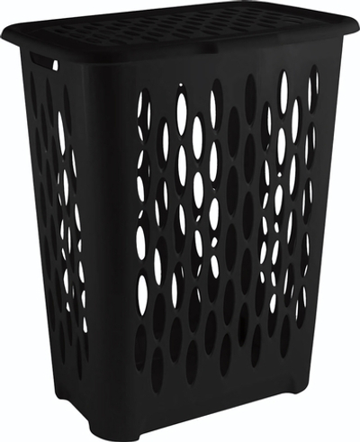 Корзина для белья 37л с откидной крышкой "Keeplex Black", 42,2*29*51,5см