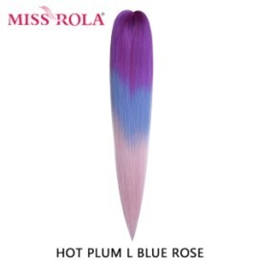 Канекалон M18 Easy Braid (искуственные волосы) 3 цветный Hot plum/ light_blue/ rose