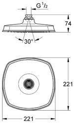 Верхний душ GROHE Grandera Rainshawer 27976000