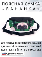 Сумка поясная тканевая бананка для путешествий подарок