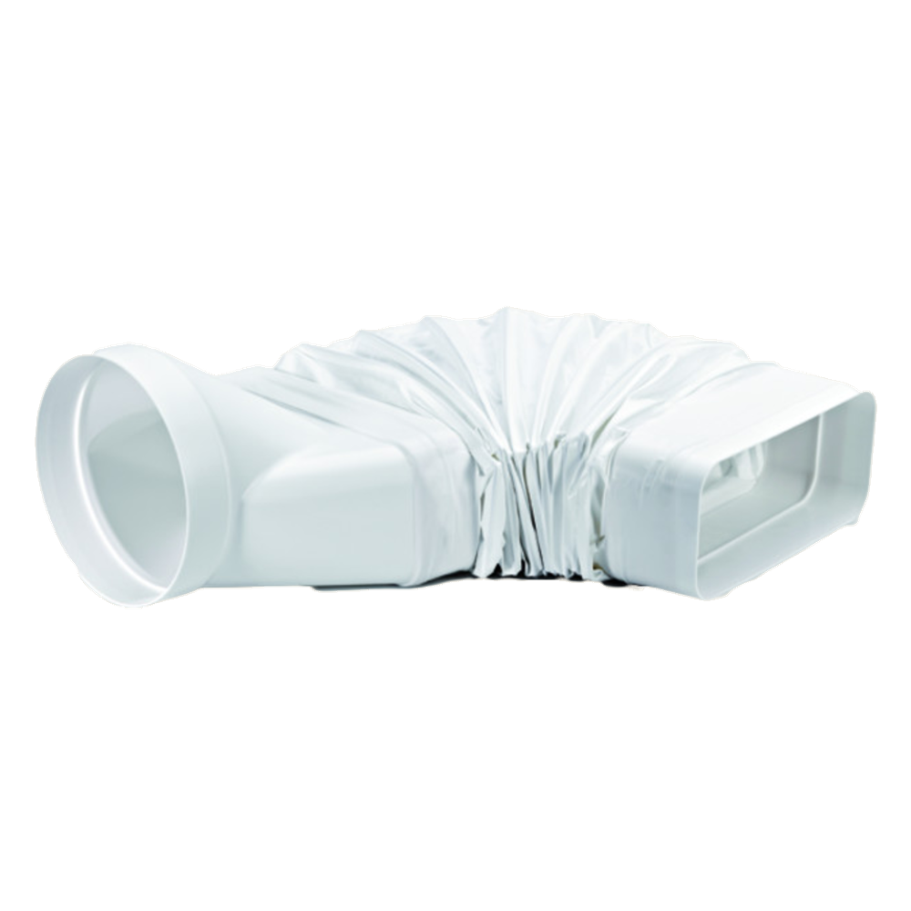 Гибкий патрубок, круглый — прямоугольный, для изменения направления и поворота до 180˚ (ширина 227 / высота 94 мм), длина 160-550 мм / диаметр фитинга 150 мм