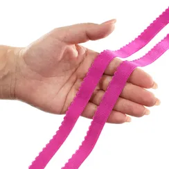 Резинка отделочная фуксия 15 мм, 641/15